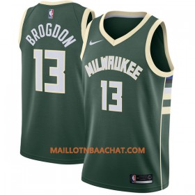 Maillot NBA Milwaukee Bucks Malcolm Brogdon 13 Nike 2017-18 Vert Swingman - Homme